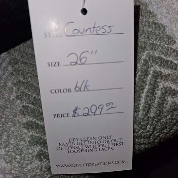 NWT BLACK COUNTESS CORSET MED 26" - Picture 4 of 16